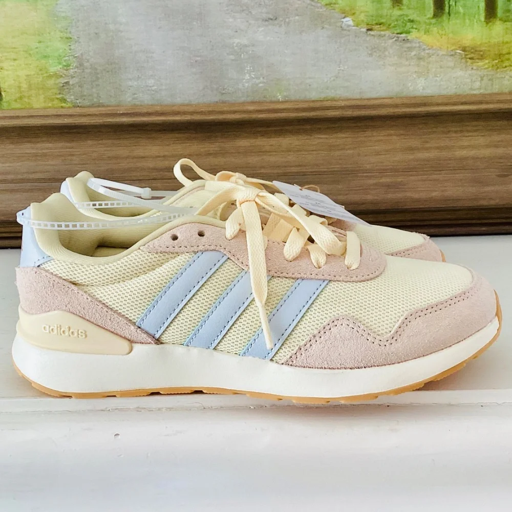 Adidas Run 60s 4.0 sneakers Wonder White Ice Purple Alumina Women’s Size 5.5 NWT - Picture 8 of 12